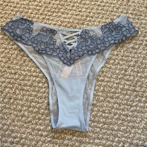 Victoria's Secret Light Blue Lace Panties